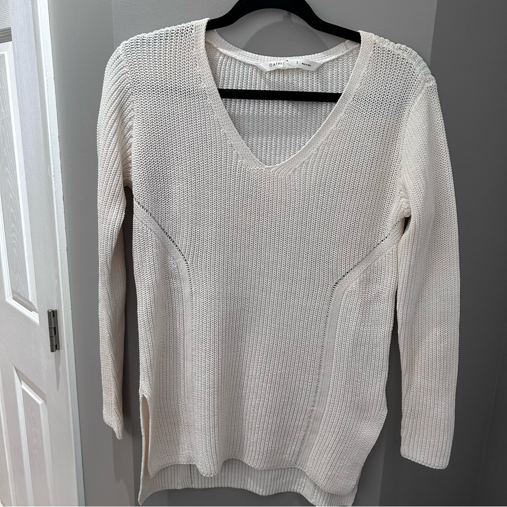 Athleta Cream Long Sleeve Sweater-Sm